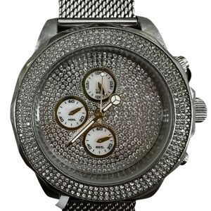 Invicta Silver Men's Watch with Crystal Accents